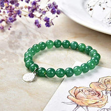 Load image into Gallery viewer, Green Aventurine Bracelet | Chakra Crystal Healing Gemstone Bracelet for Yoga Meditation| Semi Precious Handmade Indian Jade Jewelry for Men Women Unisex by Crystal Agate
