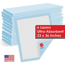 Load image into Gallery viewer, Wave Medical Products 150 Ultra Absorbent Pet Training and Puppy Pads, 23&quot; x 36&quot;, Heavy Duty, Quilted, 65 Grams with Odor Blocking
