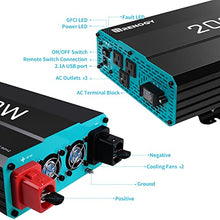 Load image into Gallery viewer, Renogy 2000W Pure Sine Wave Inverter 12V DC to 120V AC Converter for Home, RV, Truck, Off-Grid Solar Power Inverter 12V to 110V with Built-in 5V/2.1A USB Port, AC Hardwire Port, Remote Controller
