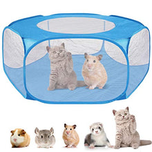 Load image into Gallery viewer, Ruiqas Pet Playpen Pet Cage Tent,Portable Small Animal Fence Cage Tent with Zippered Cover.(Blue120cm)
