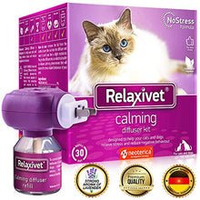 Load image into Gallery viewer, Relaxivet Cat Calming Pheromone Diffuser - Improved No-Stress Formula - Anti-Anxiety Calm Treatment #1 for Cats and Dogs with a Long-Lasting Relax Effect (Diffuser + Refill)
