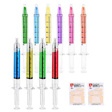 Load image into Gallery viewer, SunAngel 4 Syringe Pens + 6 Syringe Highlighters Fluorescent Needle Watercolor Pen (10 PCS)
