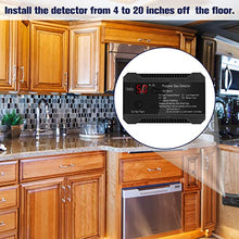 Load image into Gallery viewer, PAULINN RV Propane Gas Detector, 12V High Sensitivity Propane Alarm Leak Detection with LCD Display and 85dB Loud Alarm for RV Camper Trailer Home Kitchen, Black
