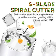 Load image into Gallery viewer, Portable Personal Blender,Youmeet Shakes and Smoothie Blender,Rechargeable USB Blender,4 LED Power lights Portable Juicer Cup Blender with Cup Lid and Cleaner Brush for Healthy Fruits Veggies Ice Drink Work Sports Travel
