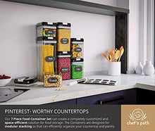 Load image into Gallery viewer, Airtight Food Storage Containers Set for Kitchen &amp; Pantry Organization 7 PC - BPA Free Plastic Dry Food Storage Containers with Easy Lock Lids - Stackable Sugar, Flour &amp; Cereal Canisters with Labels &amp; Marker
