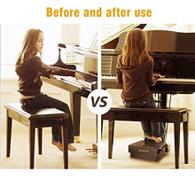 Load image into Gallery viewer, HOSEYIN Wood Adjustable Lifting Piano Pedal Extender Bench for Kids, Height Adjustable Piano Foot Pedal,Design with 3 Pedal（Bright White）
