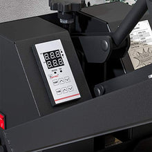 Load image into Gallery viewer, PowerPress Industrial-Quality Digital Sublimation Heat Press Machine for T Shirt, 15x15 Inch, Black
