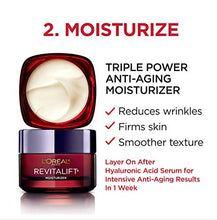 Load image into Gallery viewer, L&#39;Oreal Paris Revitalift Anti-Aging Skin Care Regimen Kit with Hyaluronic Acid Facial Serum and Triple Power Face Moisturizer, Paraben and Fragrance Free, 2 count
