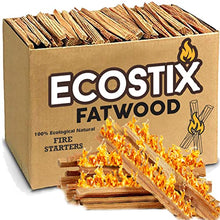 Load image into Gallery viewer, EasyGoProducts Eco-Stix Fatwood Fire Starter Kindling Firewood Sticks – 100% Organic – Firestarter for Wood Stoves, Fireplaces, Campfires, Bonfires, 02 Pounds, 02 Lbs
