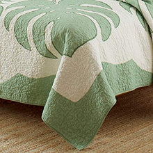 Load image into Gallery viewer, Tommy Bahama | Molokai Collection | Quilt-100% Cotton, Reversible, Soft &amp; Breathable Bedding, Pre-Washed for Added Softness, King, Mint Green
