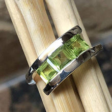Load image into Gallery viewer, Genuine 2ct Green Peridot 925 Solid Sterling Silver Ring Size 5.5, 5.75, 6, 7, 9

