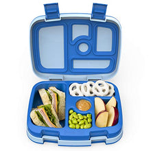 Load image into Gallery viewer, Bentgo® Kids Children’s Lunch Box - Leak-Proof, 5-Compartment Bento-Style Kids Lunch Box - Ideal Portion Sizes for Ages 3 to 7 - BPA-Free, Dishwasher Safe, Food-Safe Materials (Blue)
