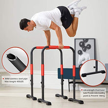 Load image into Gallery viewer, Sportsroyals Dip Station Dip Bar Parallel Bars for Home Workout with 400 LBS Loading Capacity
