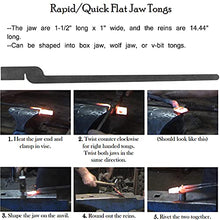 Load image into Gallery viewer, E-cowlboy Rapid Tongs Bundle Set Five Types DIY Blacksmith Tongs with Rivet, Rapid Bolt/Flat Jaw/Slot Jaw/V-Bit/Scroll Tongs
