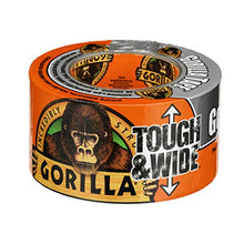 Load image into Gallery viewer, Gorilla, 2.88" x 25 yd Tough &amp; Wide Duct Tape, 25yd, Silver, 4 Pack
