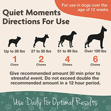 Load image into Gallery viewer, NaturVet Quiet Moments Calming Aid Dog Supplement – Helps Promote Relaxation, Reduce Stress, Storm Anxiety, Motion Sickness for Dogs – Tasty Pet Soft Chews with Melatonin – 70 Ct.
