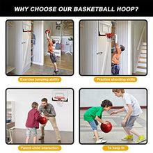 Load image into Gallery viewer, Indoor Mini Basketball Hoop Set with 3 Balls for Kids and Adults - Pro Mini Basketball Hoop for Door &amp; Wall with Complete Basketball Accessories Perfect Christmas Birthday Gifts for Kids Boys Teens
