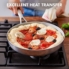 Load image into Gallery viewer, GreenPan Venice Pro Tri-Ply Stainless Steel Healthy Ceramic Nonstick 10&quot; Frying Pan Skillet, PFAS-Free, Multi Clad, Induction, Dishwasher Safe, Oven Safe, Silver
