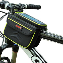 Load image into Gallery viewer, DRUnKQUEEn Waterpoof Frame Front Tube Pannier Bike Bicycle Cycling Saddle Bag Biking Gear with Detachable Cellphone Case Touchscreen Pouch Holder &amp; Reflective Stripe
