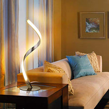 Load image into Gallery viewer, Albrillo Spiral Design LED Table Lamp - Dimmable Desk Lamp Touch Button, Warm White 3000K Bedside Lamps of Stainless Steel, 1.5m Cable, 5W 450LM Nightstand Lamps, for Bedroom, Office, Living Room
