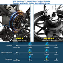 Load image into Gallery viewer, ANCHEER Electric Bike Folding Electric Mountain Bike with 26" Magnesium Alloy 6 Spokes Integrated Wheel, Premium Full Suspension and 21 Speed Gears
