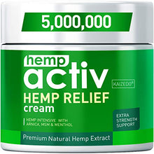 Load image into Gallery viewer, HEMPACTIV Hemp Pain Relief Cream | Hemp + MSM + Arnica + Menthol | Relieve Muscle, Joint &amp; Arthritis Pain | Effective Hemp Pain Cream | 2oz
