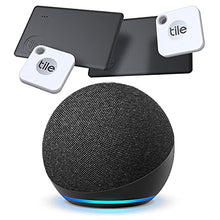 Load image into Gallery viewer, Tile Mate + Slim (2020) 4-Pack (2 Mates, 2 Slims) - Bluetooth Tracker, Item Locator &amp; Finder for Keys, Bags, Wallets, Tablets and More with New Echo Dot 4th Gen Smart Speaker Alexa Charcoal
