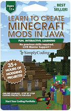 Load image into Gallery viewer, Coding for Kids: Learn to Code Minecraft Mods in Java - Video Game Design Coding Software - Computer Programming Courses, Ages 11-18, (PC, Mac Compatible)
