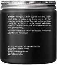 Load image into Gallery viewer, MAJESTIC PURE Dead Sea Mud Mask - Natural Face and Skin Care for Women and Men - Best Black Facial Cleansing Clay for Blackhead, Whitehead, Acne and Pores - 8.8 fl. Oz
