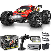 Load image into Gallery viewer, 1:12 Scale Large RC Cars 48+ kmh Speed - Boys Remote Control Car 4x4 Off Road Monster Truck Electric - All Terrain Waterproof Toys Trucks for Kids and Adults - 2 Batteries + Connector for 30+ Min Play
