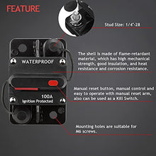 Load image into Gallery viewer, Hamolar 3 Pack 100 Amp Circuit Breaker Manual Reset Car Marine Trolling Motors Boat ATV Manual Power Protect for Audio System Fuse 12V-48VDC
