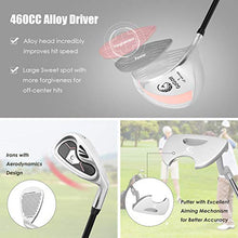 Load image into Gallery viewer, Tangkula Womens Golf Clubs Package Set 10 Pieces Right Hand, Includes 460cc Alloy Driver, 3# Fairway Wood, 4# Hybrid, 6#, 7#, 8#, 9# &amp; P# Irons, Free Putter, Golf Club Set (Pink)
