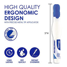 Load image into Gallery viewer, BAZIC Correction Pen, Precise Metal Tip Applicator, Fine Point Corrections Fluid, White Out Wipe Out Liquid (2/Pack), 1-Pack
