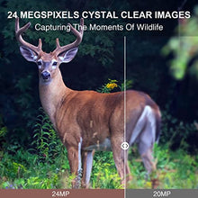 Load image into Gallery viewer, WiFi Trail Camera, 4K 24MP Bluetooth Wildlife Camera 120° Monitoring 0.2s Triger Speed and Trigger Distance Up to 100 Feet Hunting Camera with 32G SD Card IP66 Waterproof for Outdoor
