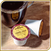 Load image into Gallery viewer, Don Francisco's Caramel Cream Flavored Medium Roast Coffee Pods - 72 Count - Recyclable Single-Serve Coffee Pods, Compatible with your K-Cup Keurig Coffee Maker (Including 2.0)

