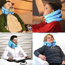 Load image into Gallery viewer, Cervical Neck Traction Device by NeckFix for Instant Neck Pain Relief - Adjustable Neck Stretcher Collar for Home Traction Spine Alignment [Model 2019] + Bonus (12-17 inch)
