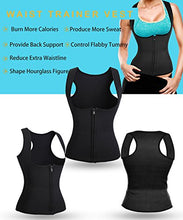 Load image into Gallery viewer, GAODI Women Waist Trainer Sauna Vest Slim Corset Neoprene Cincher Tank Top Weight Loss Body Shaper (M, Black)
