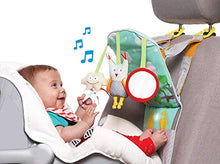 Load image into Gallery viewer, Taf Toys Play &amp; Kick Car Seat Toy | Baby’s Activity &amp; Entertaining Center, for Easier Drive and Easier Parenting, Soft Colors to Keep Baby Calm, Lights &amp; Musical, Baby Safe Mirror, Detachable
