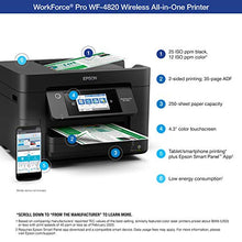 Load image into Gallery viewer, Epson Workforce Pro WF-4820 Wireless All-in-One Printer with Auto 2-Sided Printing, 35-Page ADF, 250-sheet Paper Tray and 4.3" Color Touchscreen, Works with Alexa, Black, Large
