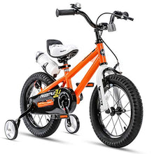 Load image into Gallery viewer, RoyalBaby Kids Bike Boys Girls Freestyle BMX Bicycle with Training Wheels Kickstand Gifts for Children Bikes 16 Inch Orange
