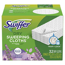 Load image into Gallery viewer, Swiffer Sweeper Dry Sweeping Pad, Multi Surface Refills for Dusters Floor Mop, with Febreze Lavender, 32 count
