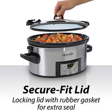 Load image into Gallery viewer, Crock-Pot SCCPVL610-S-A 6-Quart Cook &amp; Carry Programmable Slow Cooker with Digital Timer, Stainless Steel
