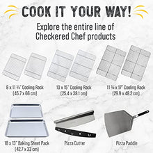 Load image into Gallery viewer, Checkered Chef Cooling Rack - Set of 2 Stainless Steel, Oven Safe Grid Wire Racks for Cooking &amp; Baking - 8” x 11 ¾&quot;
