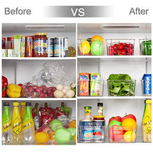 Load image into Gallery viewer, HOOJO Refrigerator Organizer Bins - 8pcs Clear Plastic Bins For Fridge, Freezer, Kitchen Cabinet, Pantry Organization and Storage, BPA Free Fridge Organizer, 12.5" Long
