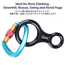 Load image into Gallery viewer, Azarxis 25KN Aluminum D-Ring Locking Climbing Carabiner Clip Rated 5511 LBS, Heavy Duty Large &amp; Durable Strong Rock Hook Carabiner Set Screw Gate Buckle for Outdoor Hammock Rocking Camping
