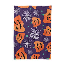 Load image into Gallery viewer, ALAZA Halloween Seamless Pattern with Flat Icons Purple Background Tablecolth Table Cover for Party Dining Room Kitchen Decor,54 X 54,Stain and Wrinkle Resistant Washable Rectangle Table Cloth
