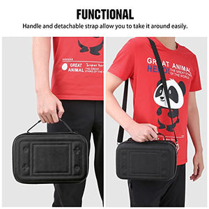 MoKo Carrying Storage Case for Nintendo Switch, Travel Carrying Storage Case Messenger Bag Compatible with Nintendo Switch Console, Dock, Controllers, Charger & Cable - Black