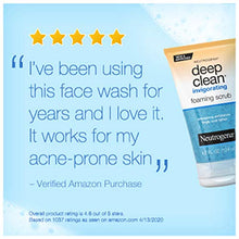 Load image into Gallery viewer, Neutrogena Deep Clean Invigorating Foaming Facial Scrub with Glycerin, Cooling &amp; Exfoliating Gel Face Wash to Remove Dirt, Oil &amp; Makeup, 4.2 fl. oz
