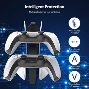 NexiGo PS5 DualSense Controller Charger Special Edition, Wireless Controller Charging Station with Dual USB C Ports, Dual USB Fast Charging Dock for Sony Playstation 5 Dualsense Controller
