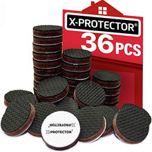 Load image into Gallery viewer, X-Protector Grippers Premium 36 pcs 1 Best Non Slip Pads Rubber Feet-Furniture Floor Protectors for Keep in Place Furniture &amp; Furniture Stoppers, Black
